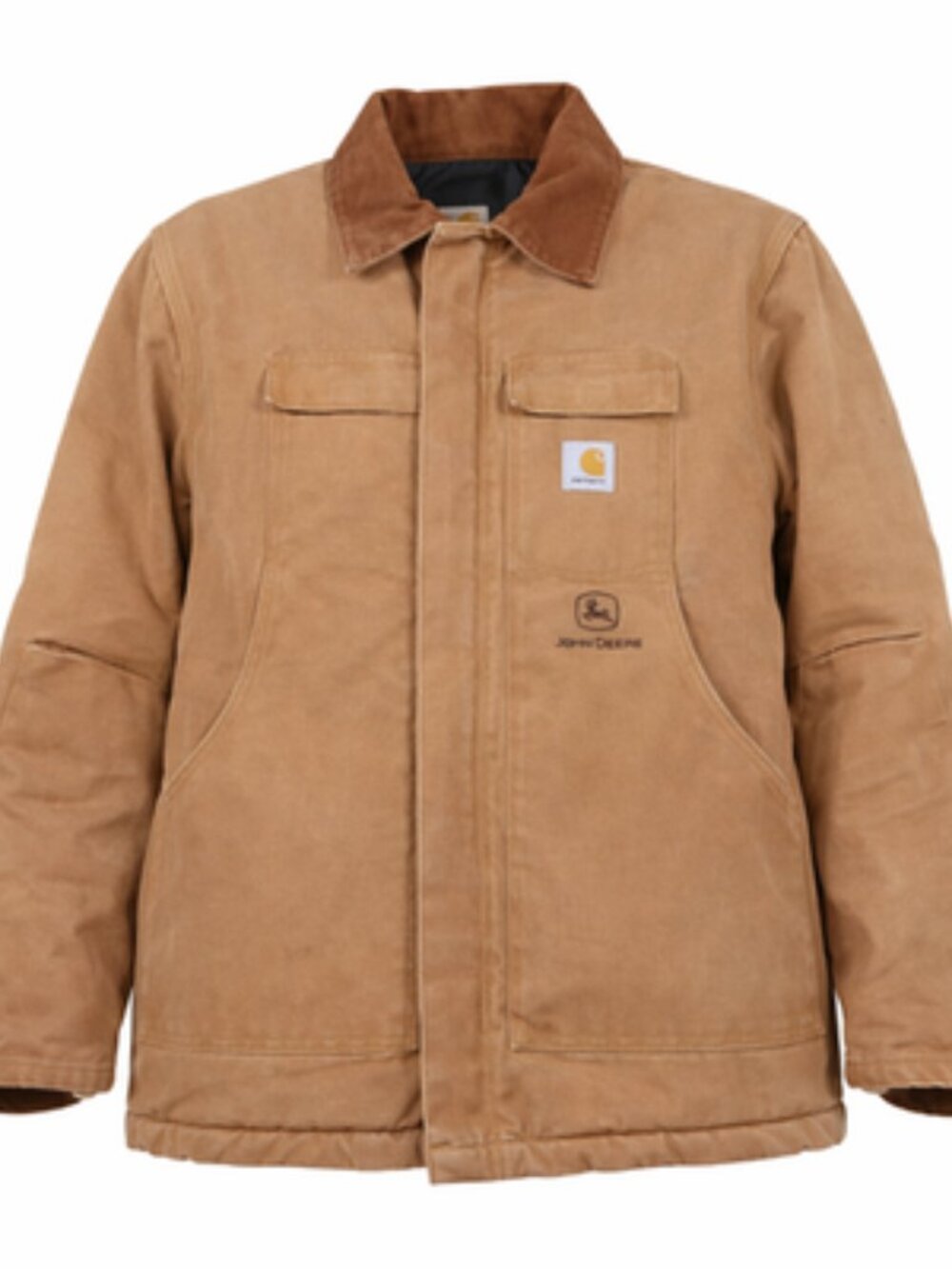 Vintage Carhartt C03 BRN x John Deere Duck Quilt Lined Coat Men’s 48R USA Union